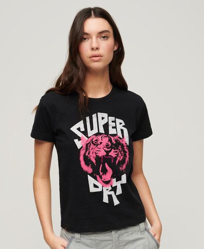 Women's Lo-fi Rock T-Shirt mit Grafik - Größe: 40 - Superdry - Modalova