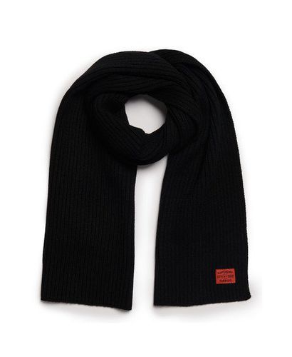 Women's Workwear Knit Scarf Black - Size: 1SIZE - Superdry - Modalova