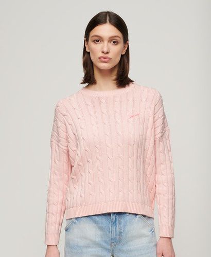 Damen Vintage-Pullover mit überschnittenen Schultern und Zopfmuster - Größe: 38 - Superdry - Modalova