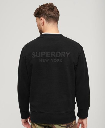 Men's Sport Loose Crew Sweatshirt Black - Size: L - Superdry - Modalova