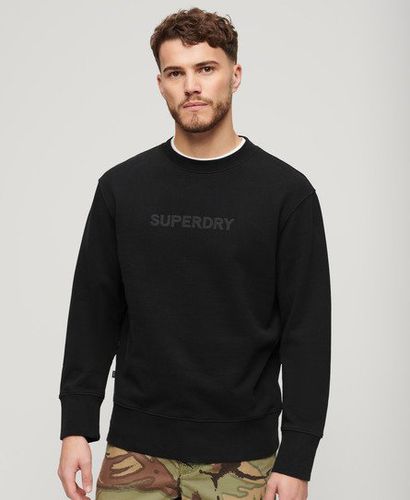 Men's Sport Loose Crew Sweatshirt Black - Size: XL - Superdry - Modalova