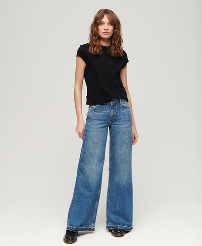 Damen Ausgestellte Jeans mit Unversäubertem Saum und Weitem Bein - Größe: 25/30 - Superdry - Modalova