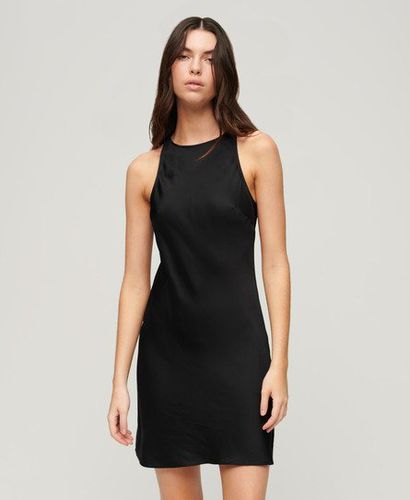 Ladies Satin Racer Mini Dress, Black, Size: 8 - Superdry - Modalova