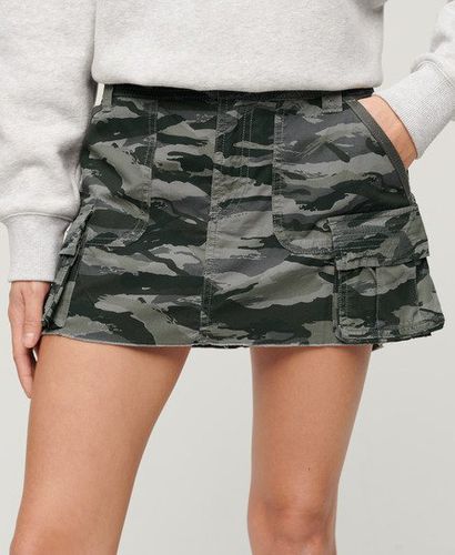 Women's Utility Parachute Skirt Grey / Wave Tiger Camo - Size: 10 - Superdry - Modalova