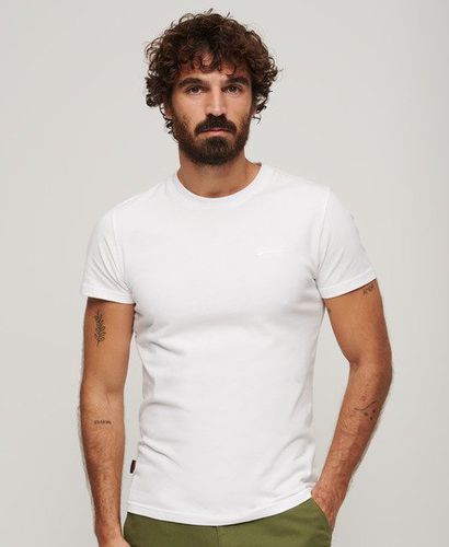 Men's Organic Cotton Essential Logo T-Shirt White / Optic - Size: XL - Superdry - Modalova