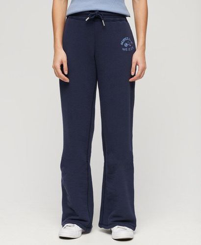 Women's Athletic Essentials Low Rise Flare Joggers Navy / Richest Navy - Size: 10 - Superdry - Modalova