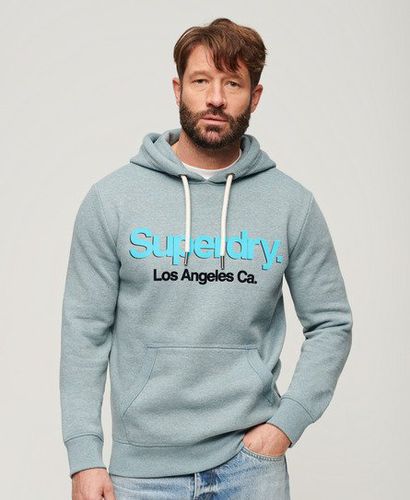 Mens Classic Core Logo Hoodie, Light Blue, Size: L - Superdry - Modalova