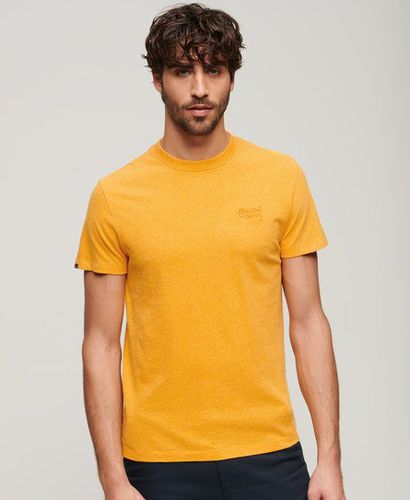 Men's Organic Cotton Essential Logo T-Shirt Yellow / Turmeric Marl - Size: L - Superdry - Modalova