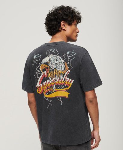 Herren Lockeres T-Shirt mit Biker Rock Grafikprint - Größe: L - Superdry - Modalova