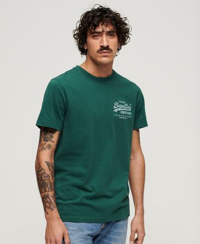 Men's Vintage Logo Heritage Chest T-Shirt / Bengreen Marl - Size: L - Superdry - Modalova