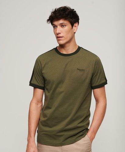 Men's Essential Logo Retro T-Shirt Green / Olive Night Green/Surplus Goods Olive - Size: M - Superdry - Modalova