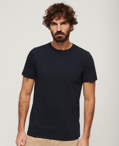 Men's Crew Neck Slub Short Sleeved T-shirt / Eclipse - Size: L - Superdry - Modalova