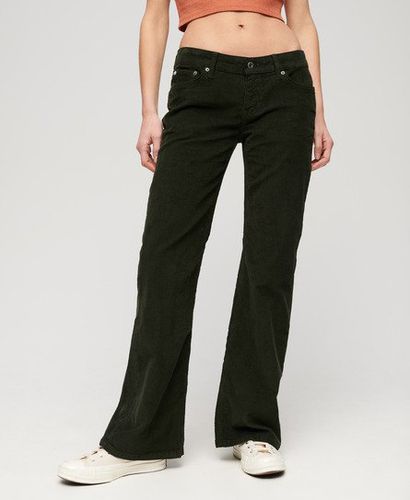 Damen Cord-Jeans mit Niedriger Leibhöhe und Ausgestelltem Bein - Größe: 34/32 - Superdry - Modalova