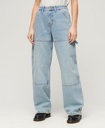 Women's Mid Rise Denim Carpenter Jeans / Beechwood Light Vintage - Size: 26/32 - Superdry - Modalova