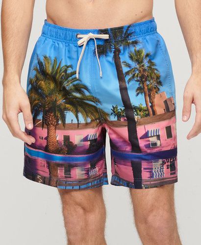 Men's Photographic 17-inch Recycled Swim Shorts / Palm - Size: L - Superdry - Modalova