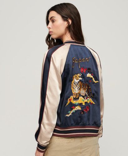 Women's Vintage Embroidered Sukajan Jacket / Eclipse - Size: 14 - Superdry - Modalova