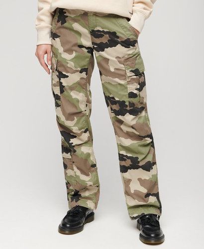 Women's Low Rise Straight Cargo Pants / Jacket Camo - Size: 26 - Superdry - Modalova