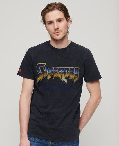 Mens Classic Rock Graphic Band T-Shirt, Black, Size: L - Superdry - Modalova