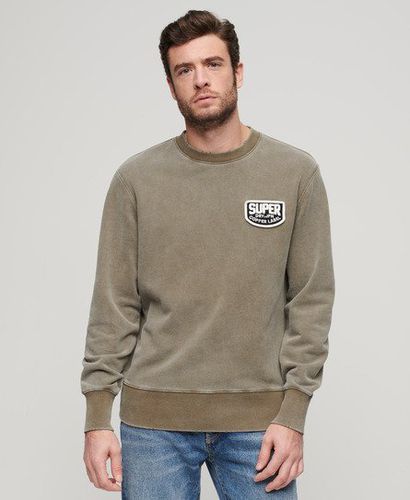 Mens Loose Fit Embroidered Logo Mechanic Crew Sweatshirt, , Size: XL - Superdry - Modalova