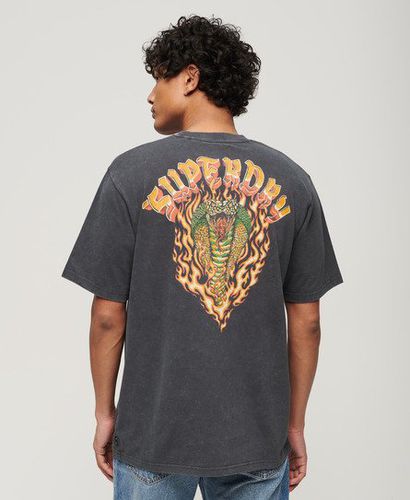 Herren Lockeres T-Shirt mit Biker Rock Grafikprint - Größe: M - Superdry - Modalova