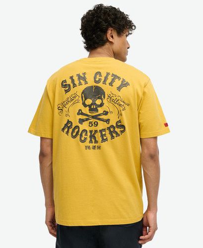 Men's Lo-fi Punk Graphic Loose T-Shirt Yellow / Oil Yellow - Size: M - Superdry - Modalova