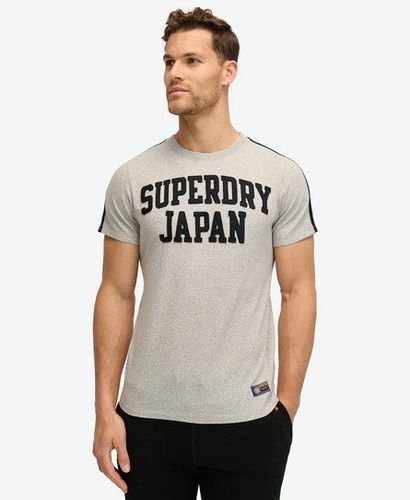 Men's Vintage Athletic Stripe T-Shirt Grey / Vintage Sweat Light Grey Marl - Size: L - Superdry - Modalova