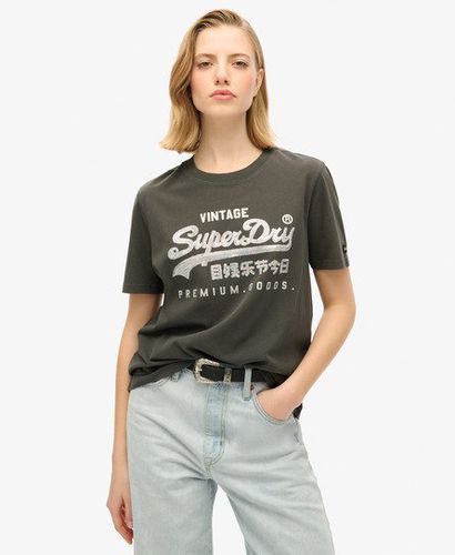 Damen Verziertes T-Shirt mit VL-Grafik - Größe: 38 - Superdry - Modalova