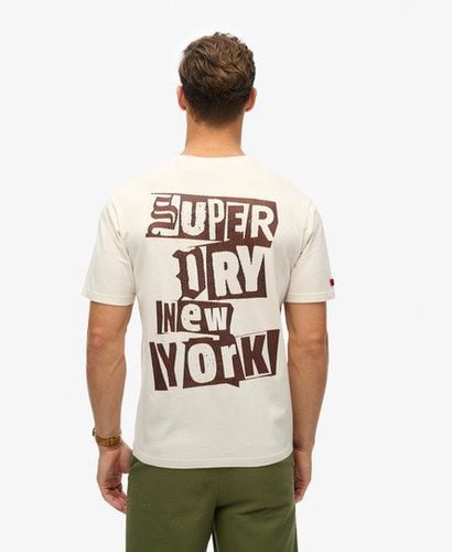 Men's Lo-fi Punk Graphic Loose T-Shirt Cream - Size: L - Superdry - Modalova