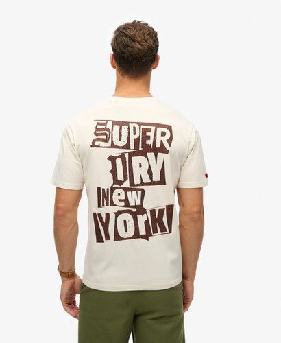 Men's Lo-fi Punk Graphic Loose T-Shirt Cream - Size: S - Superdry - Modalova