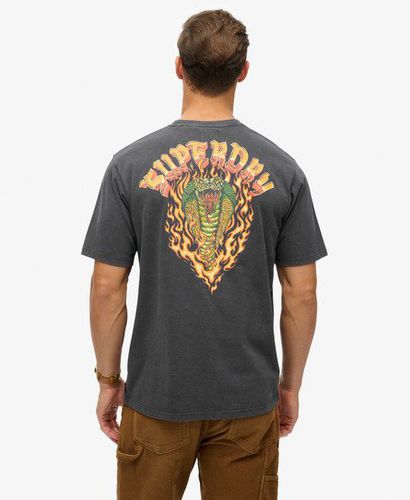 Herren Lockeres T-Shirt mit Biker Rock Grafikprint - Größe: XL - Superdry - Modalova