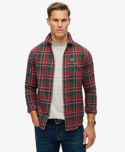 Men's Long Sleeve Cotton Lumberjack Shirt Red / Buckshot Check Red - Size: L - Superdry - Modalova