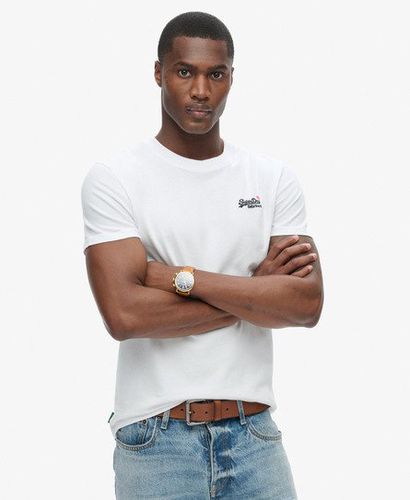 Men's Essential Embroidered T-Shirt White / Optic - Size: M - Superdry - Modalova