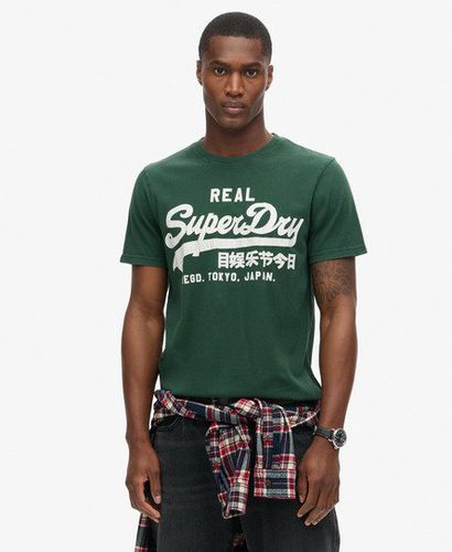 Men's Vintage Logo Graphic T-Shirt Green / Enamel Green - Size: L - Superdry - Modalova