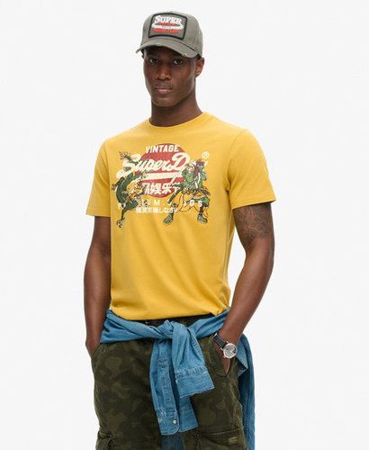 Men's Tokyo Graphic T-Shirt Yellow / Oil Yellow - Size: L - Superdry - Modalova