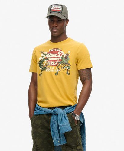 Men's Tokyo Graphic T-Shirt Yellow / Oil Yellow - Size: S - Superdry - Modalova