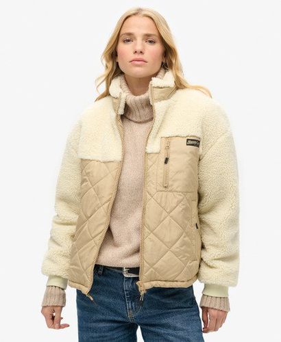 Women's Workwear Fleece Hybrid Jacket Cream / Urban Cream - Size: 12 - Superdry - Modalova