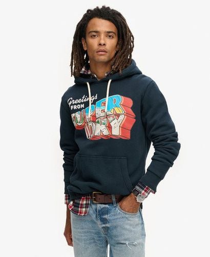 Herren Travel Postcard Hoodie mit Grafik - Größe: L - Superdry - Modalova