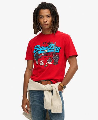 Men's New York Graphic T-Shirt Red / Risk Red - Size: L - Superdry - Modalova