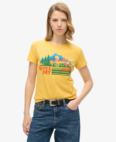 Damen Figurbetontes Outdoor-T-Shirt Gestreift, Größe: 42 - Superdry - Modalova