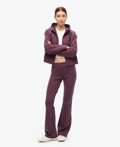 Women's Sport Tech Low Rise Flared Joggers Purple / Smoky Aubergine Purple - Size: 12 - Superdry - Modalova