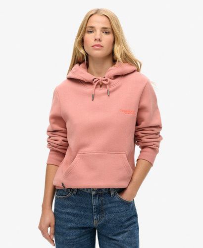 Women's Essential Logo Hoodie Pink / Ash Rose - Size: 12 - Superdry - Modalova