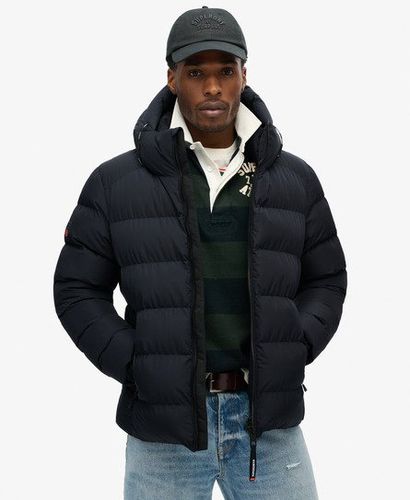 Men's Hooded Sports Puffer Jacket Navy / Eclipse Navy - Size: S - Superdry - Modalova