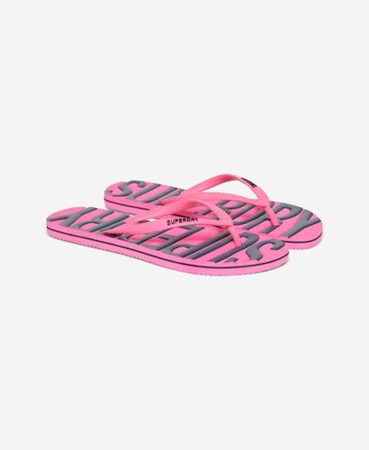 Women's Vintage Vegan Flip Flops Pink / Fluro Pink - Size: 7-8 - Superdry - Modalova