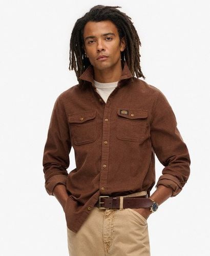 Men's Trailsman Relaxed Fit Corduroy Shirt Brown / Potting Soil Brown - Size: M - Superdry - Modalova