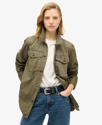 Women's Military Overshirt Green / Dusty Olive Green - Size: 10 - Superdry - Modalova