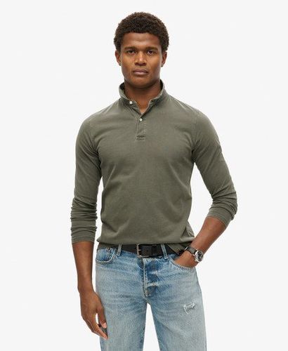 Men's Langärmeliges Studios Polohemd aus Jersey - Größe: L - Superdry - Modalova