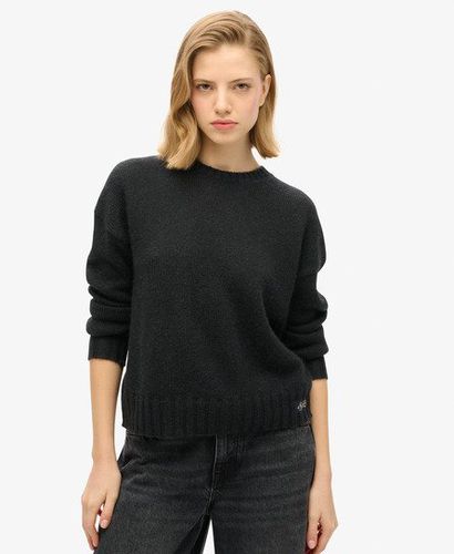 Women's Essential Crew Neck Jumper Navy / Truest Navy - Size: 12 - Superdry - Modalova