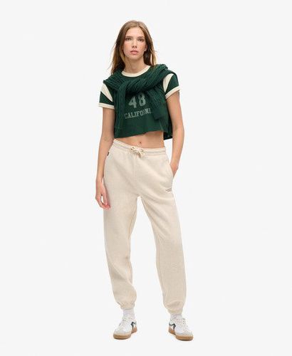 Women's Essential Logo Cuffed Joggers Beige / Light Oat Marl - Size: 10 - Superdry - Modalova