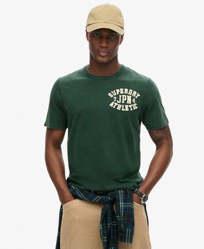 Herren Vintage Athletic Chest Kurzarm-T-Shirt mit Logo-Druck, Größe: L - Superdry - Modalova