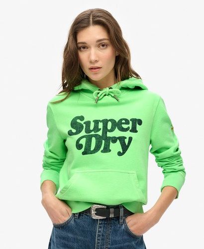 Women's Cooper Tonal Logo Hoodie Green / Neo Mint Green - Size: 10 - Superdry - Modalova